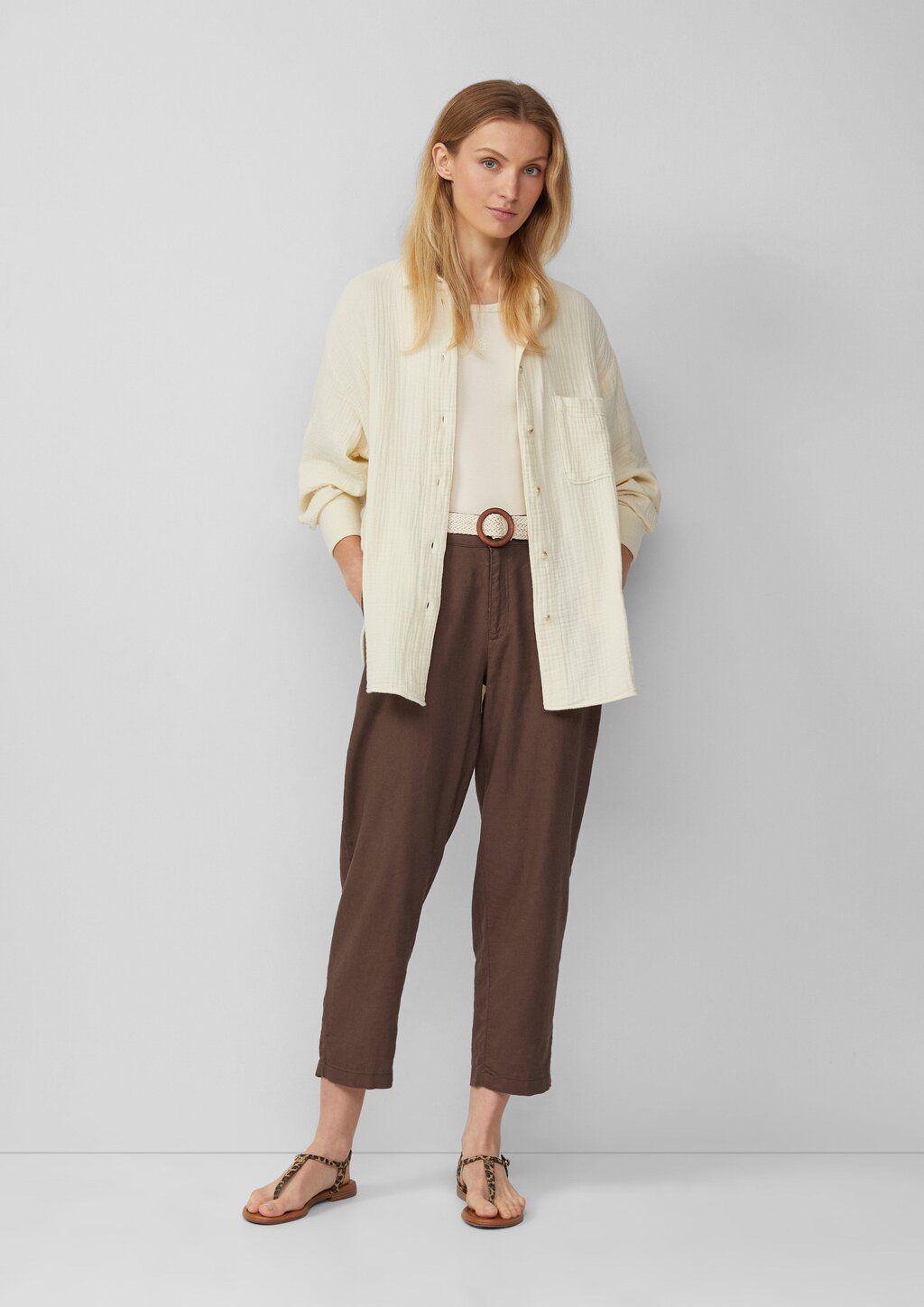 Oversized Bluse aus Musselin