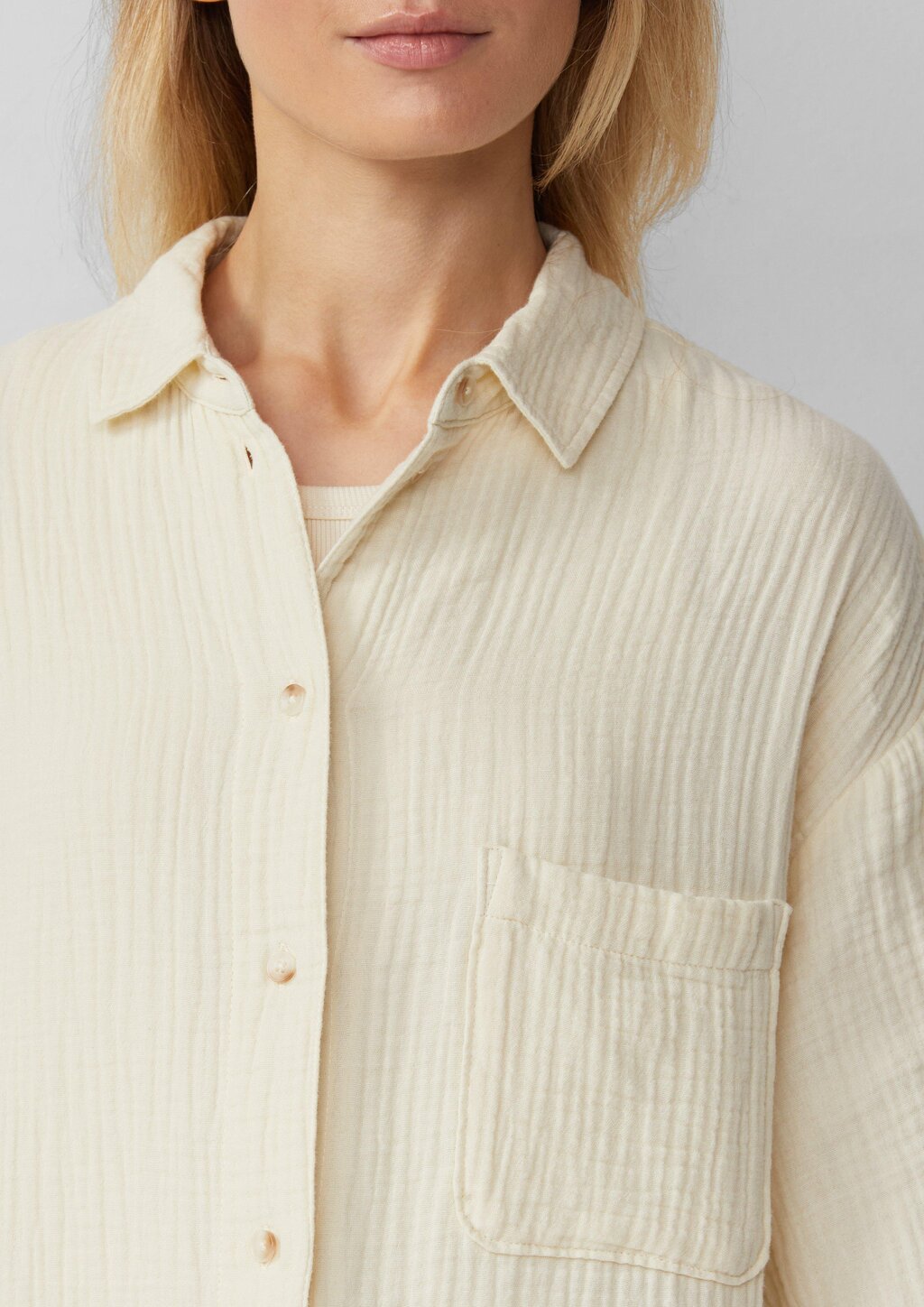 Oversized Bluse aus Musselin