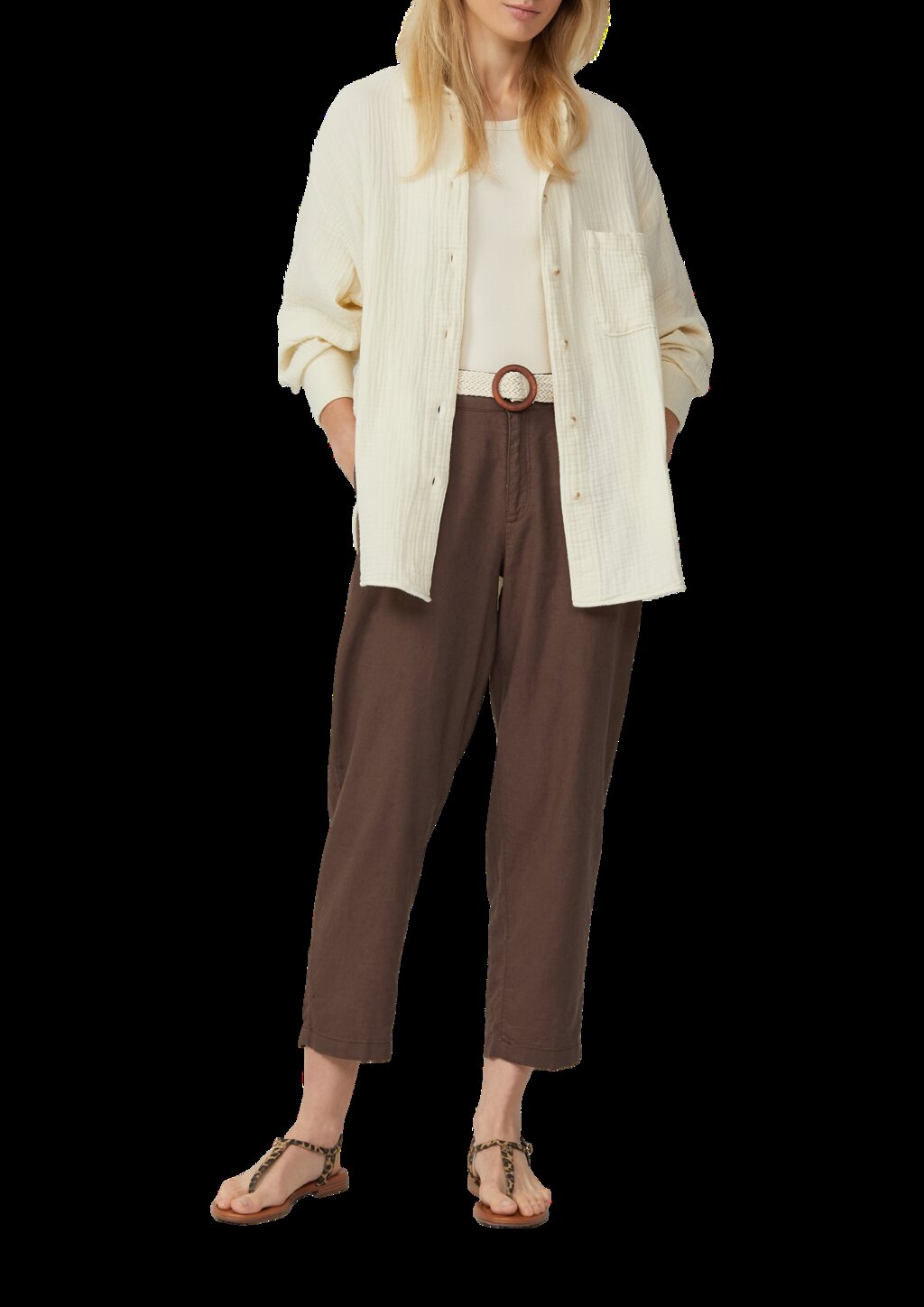 Oversized Bluse aus Musselin