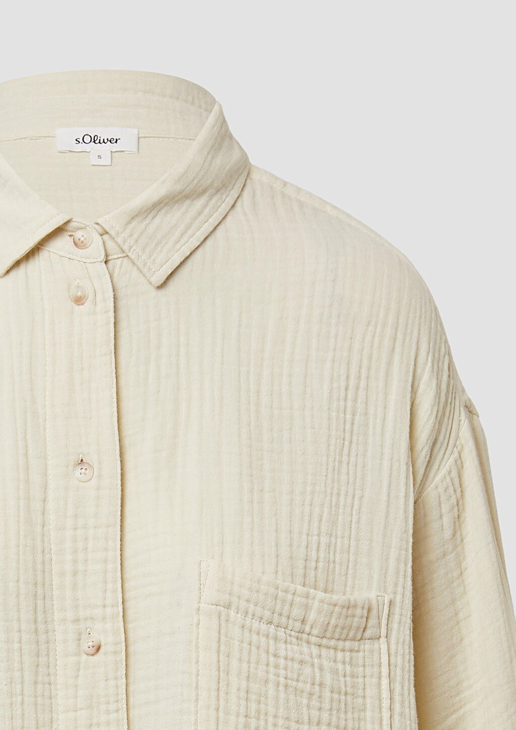 Oversized Bluse aus Musselin