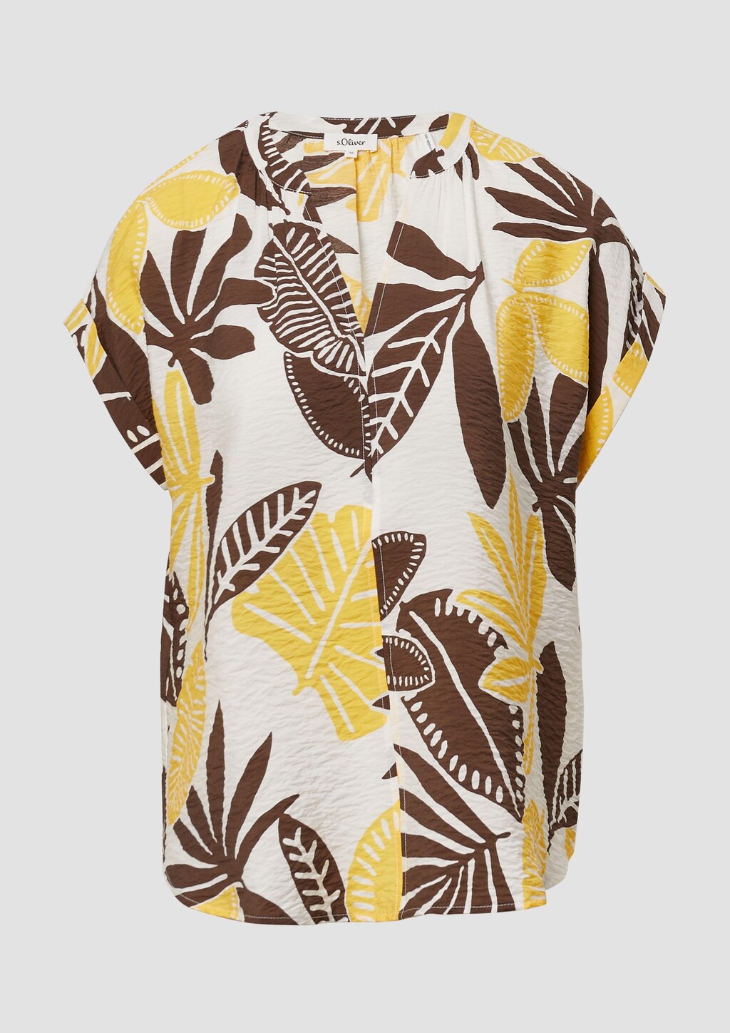 Strukturierte Bluse mit Raff-Details