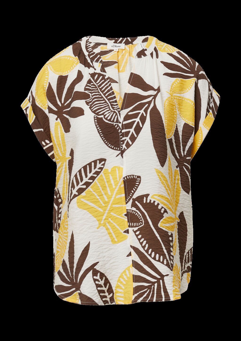 Strukturierte Bluse mit Raff-Details