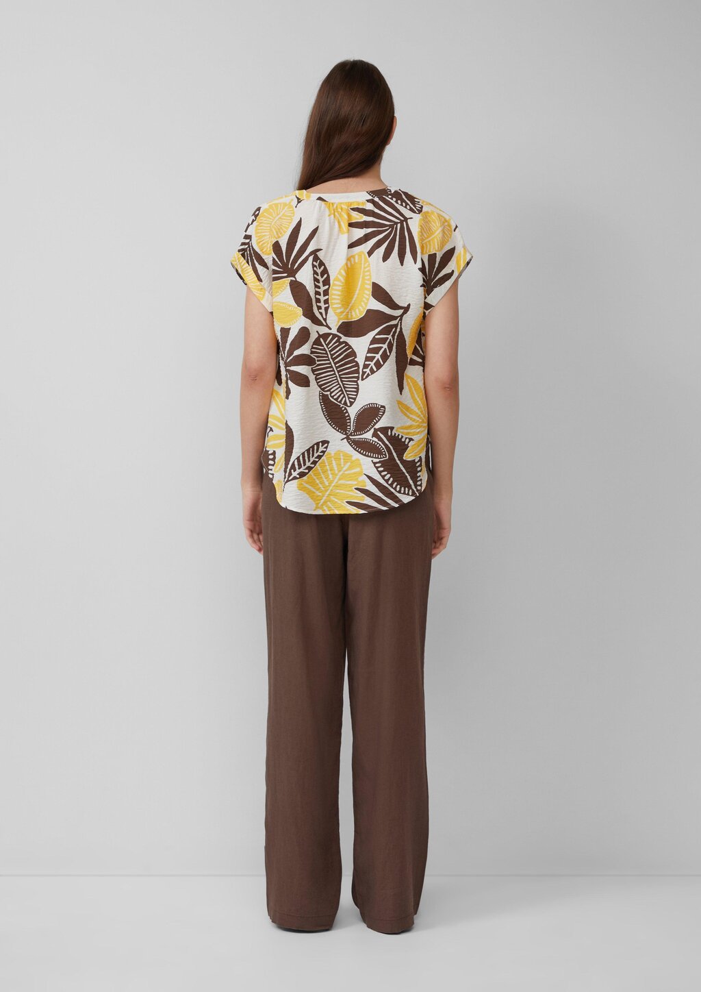 Strukturierte Bluse mit Raff-Details