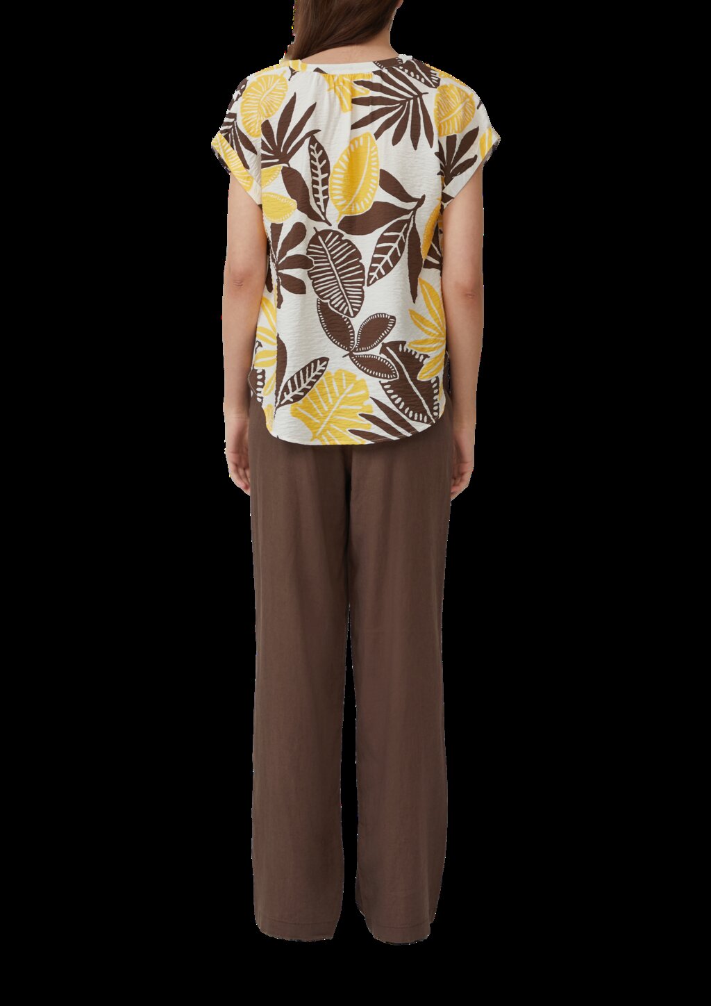 Strukturierte Bluse mit Raff-Details