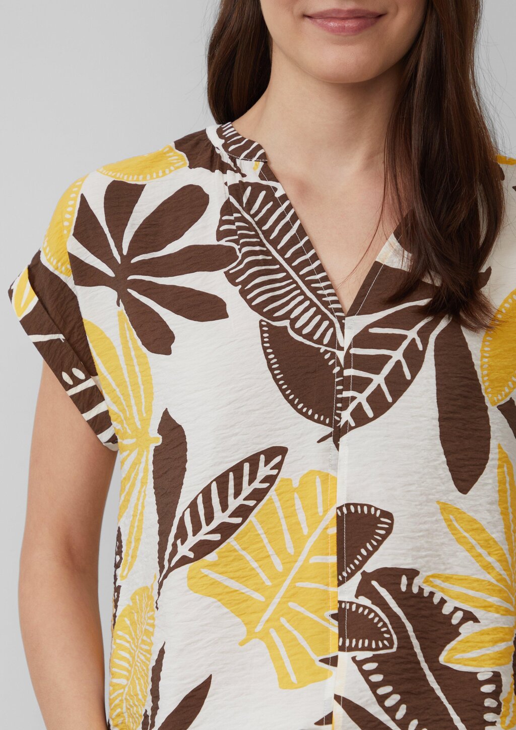 Strukturierte Bluse mit Raff-Details