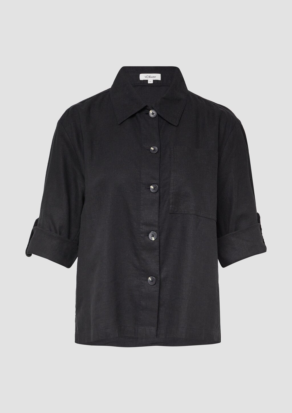 Hemdbluse aus Leinenmix