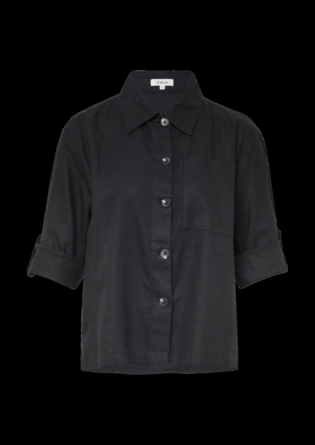 Hemdbluse aus Leinenmix