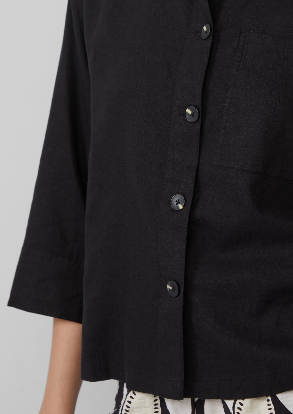 Hemdbluse aus Leinenmix