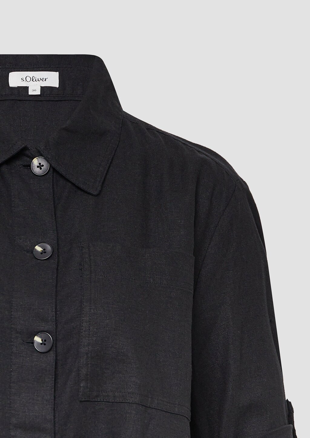 Hemdbluse aus Leinenmix