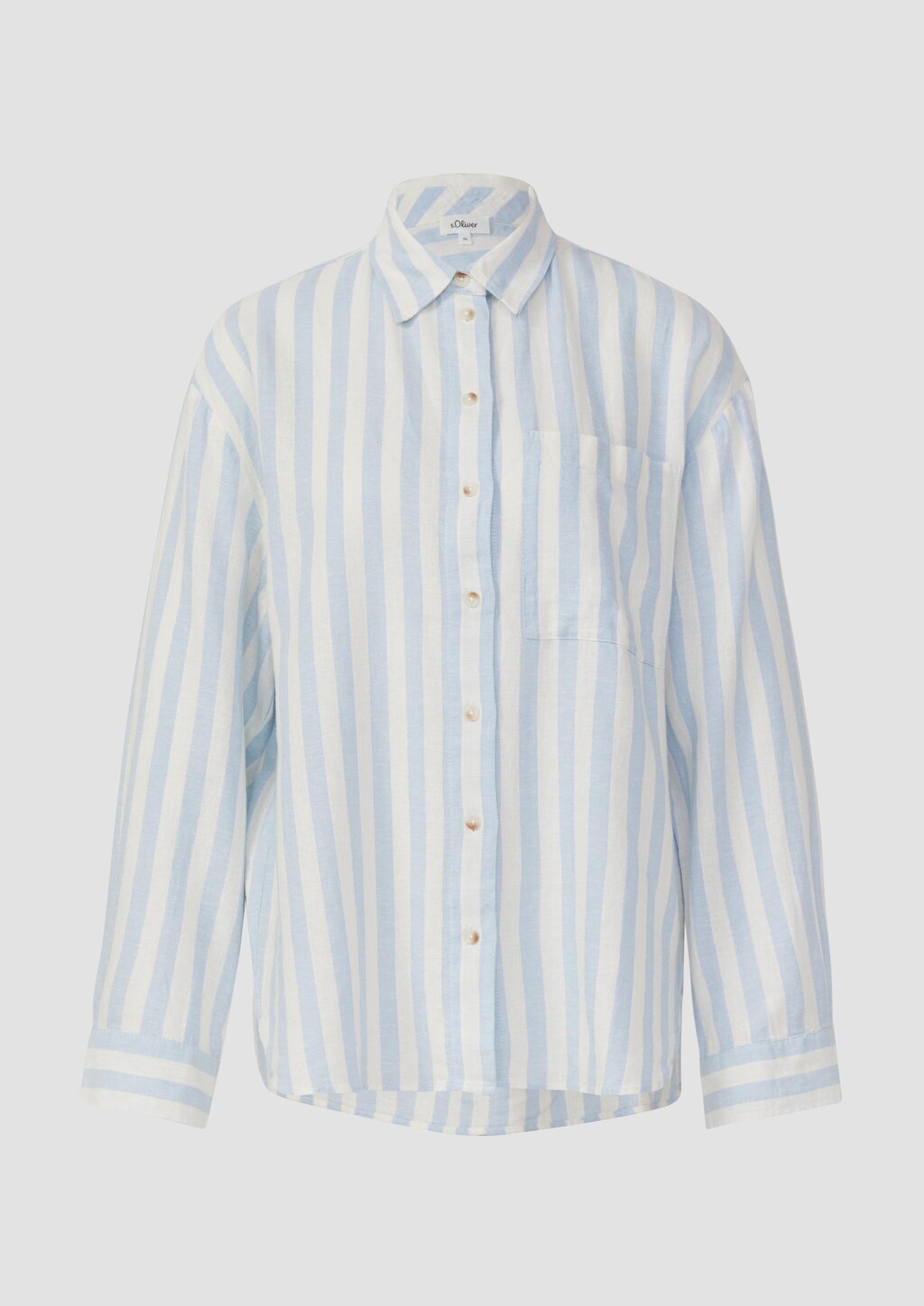 Hemdbluse aus Leinenmix im Relaxed Fit