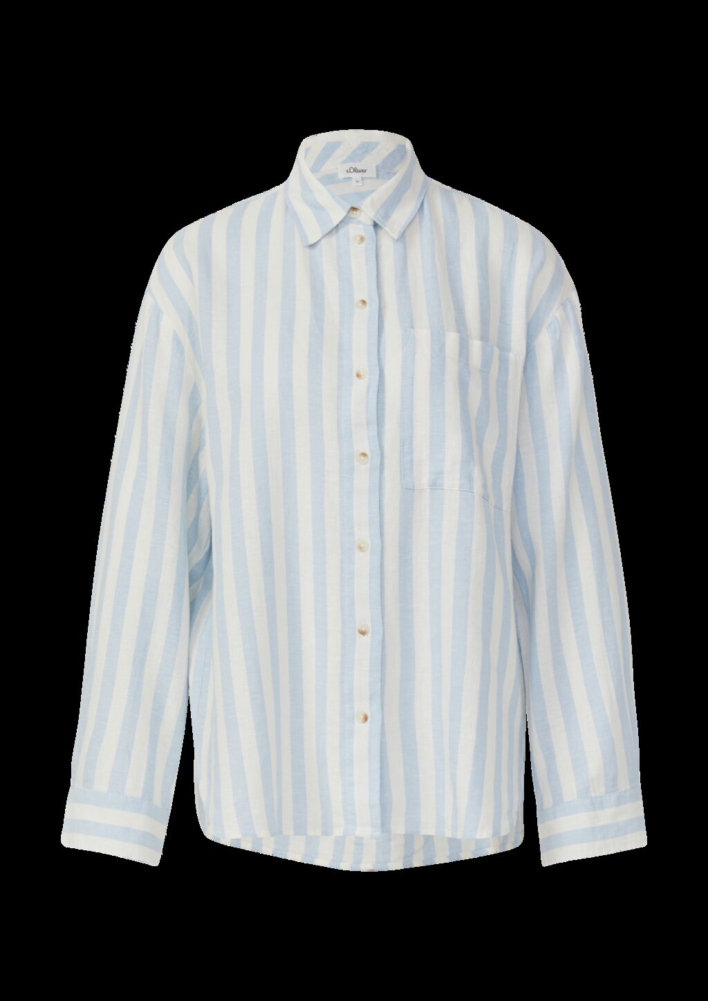 Hemdbluse aus Leinenmix im Relaxed Fit