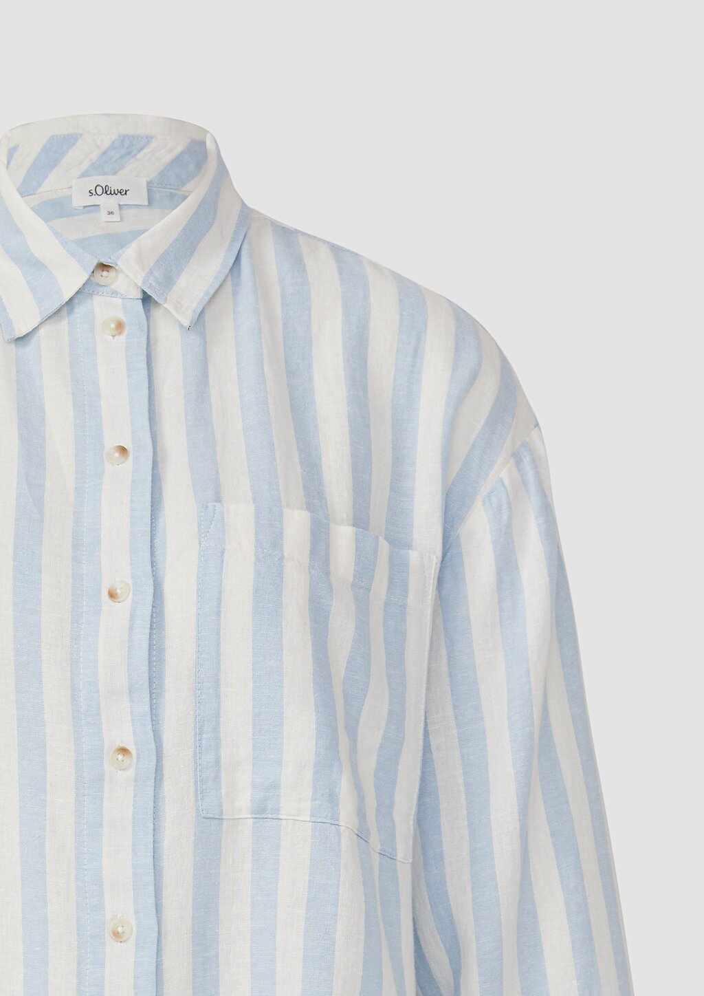 Hemdbluse aus Leinenmix im Relaxed Fit