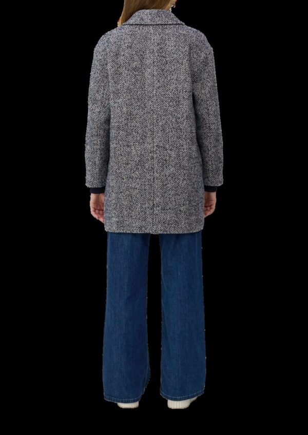 Wollmixmantel mit Reverskragen und Rippbündchen