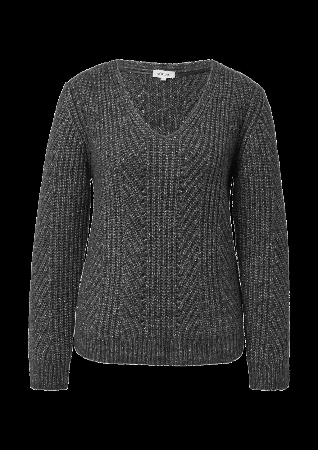 Strickpullover mit Glitzergarn und Pailletten-Details