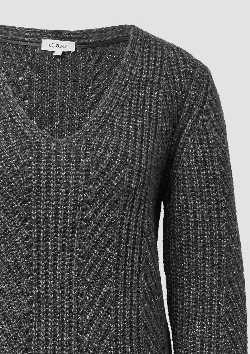 Strickpullover mit Glitzergarn und Pailletten-Details