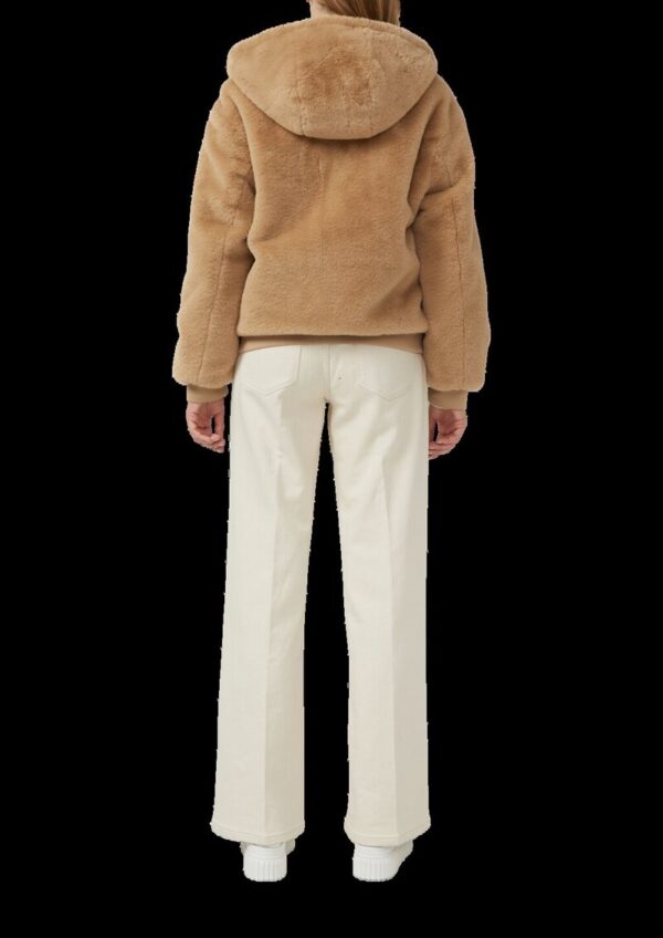 Wendbare Kunstfelljacke mit Kapuze