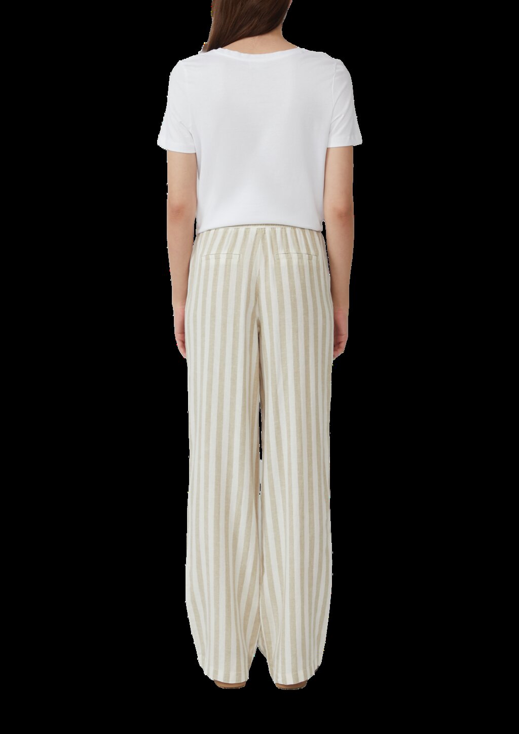 Leichte Leinenmix-Hose mit Elastikbund