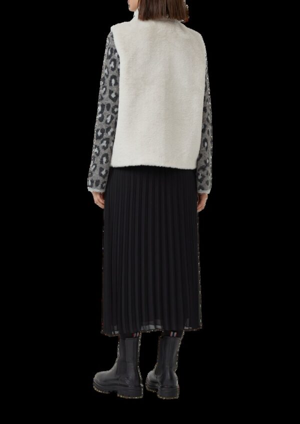 Weste aus Teddyplüsch mit Stehkragen