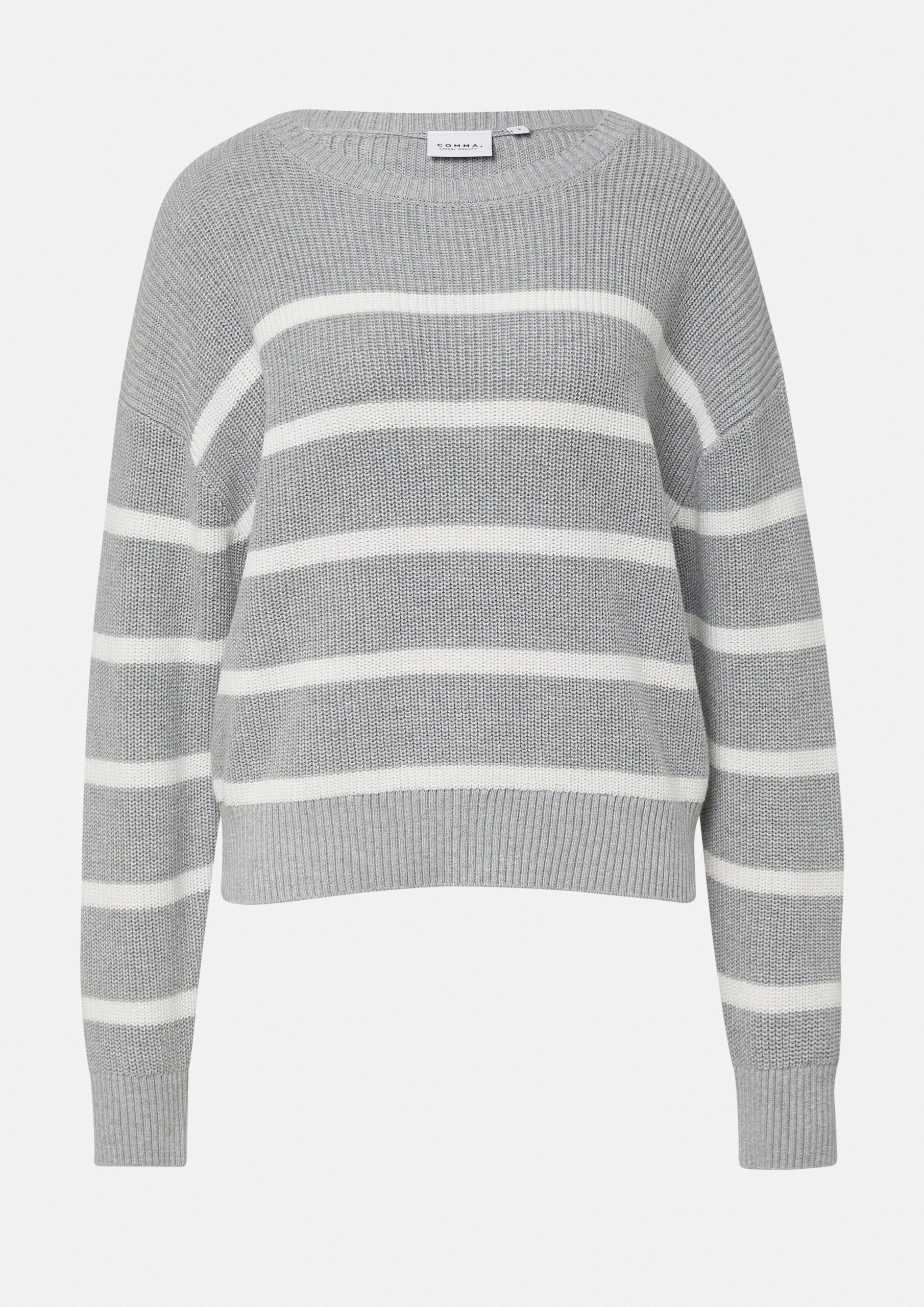 Gestreifter Strickpullover im Relaxed Fit