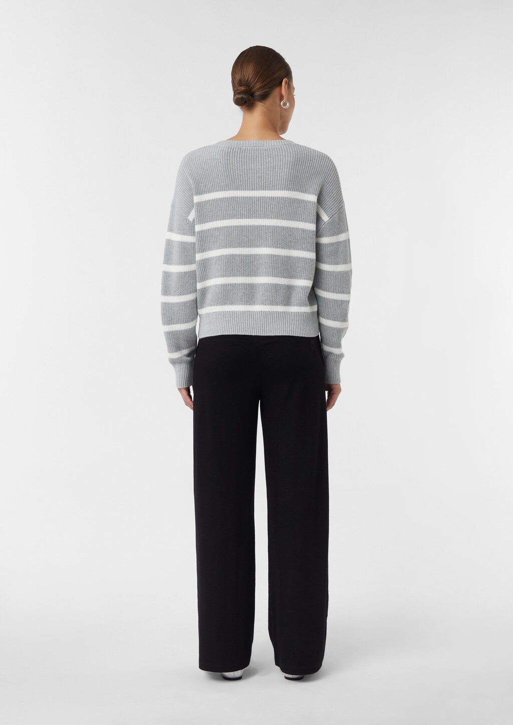 Gestreifter Strickpullover im Relaxed Fit