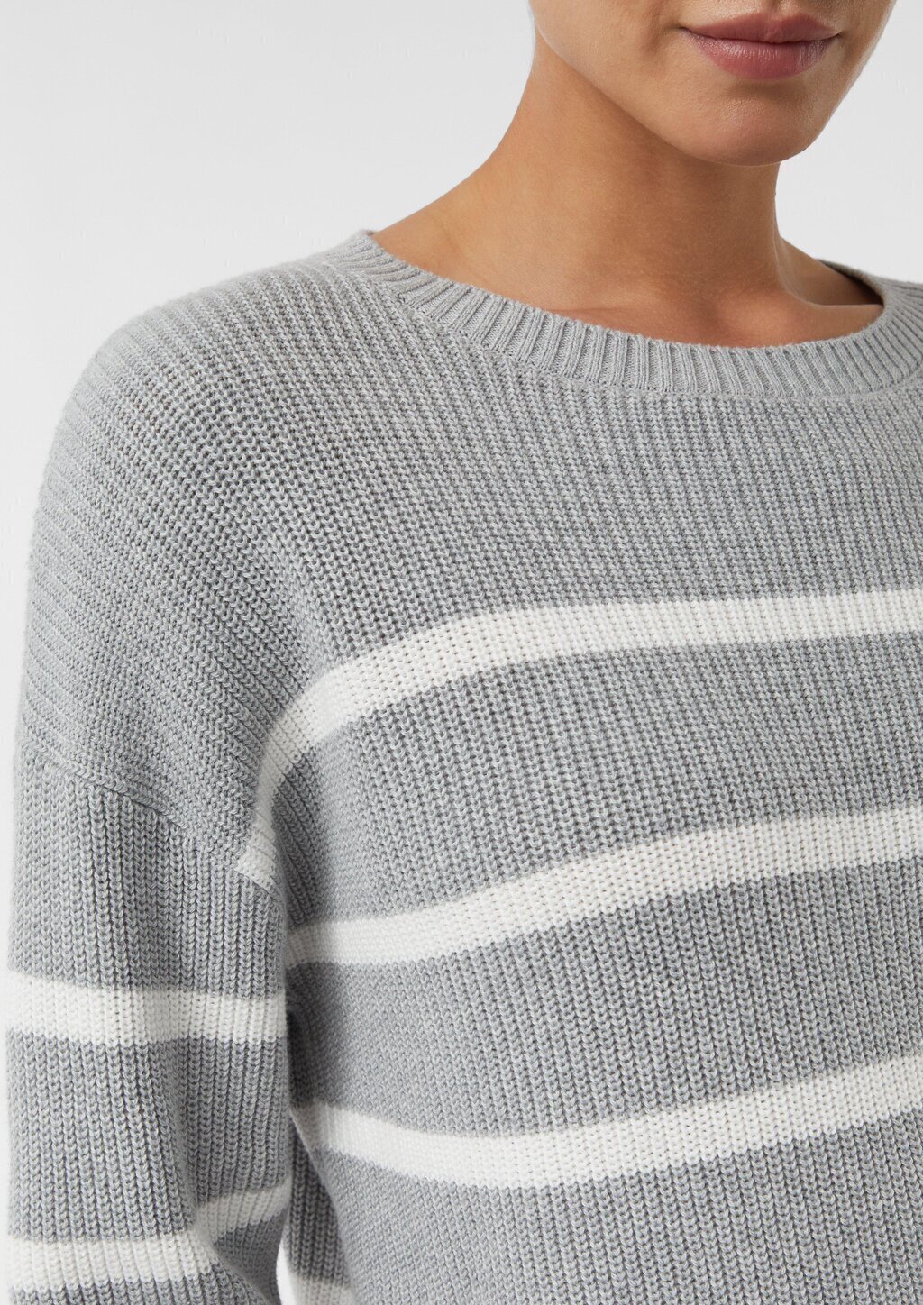 Gestreifter Strickpullover im Relaxed Fit