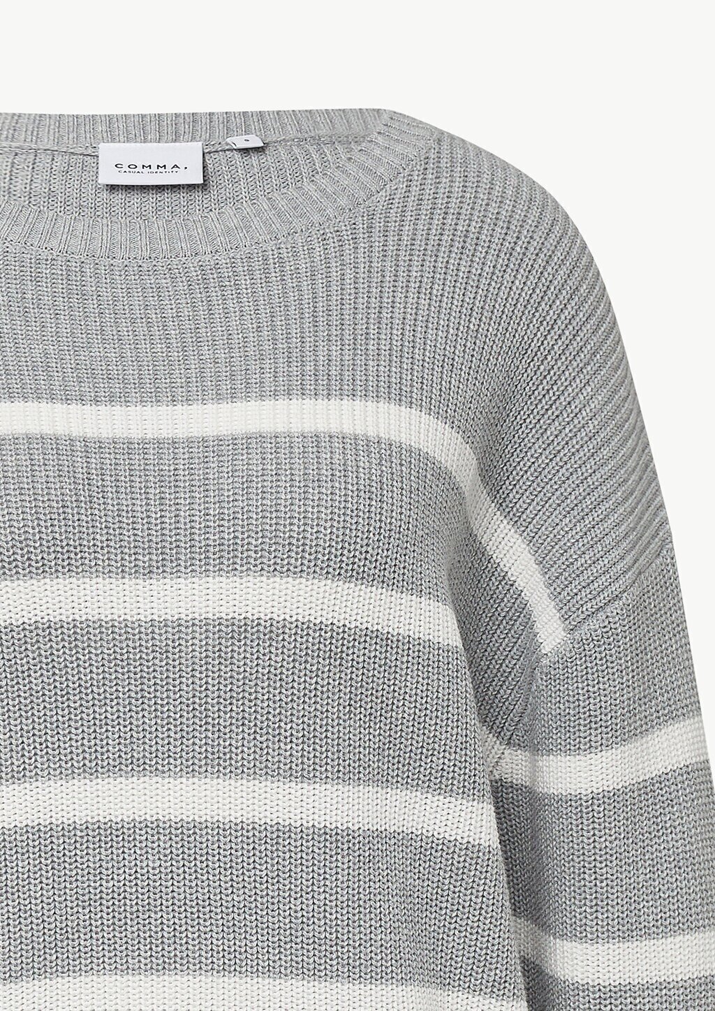 Gestreifter Strickpullover im Relaxed Fit