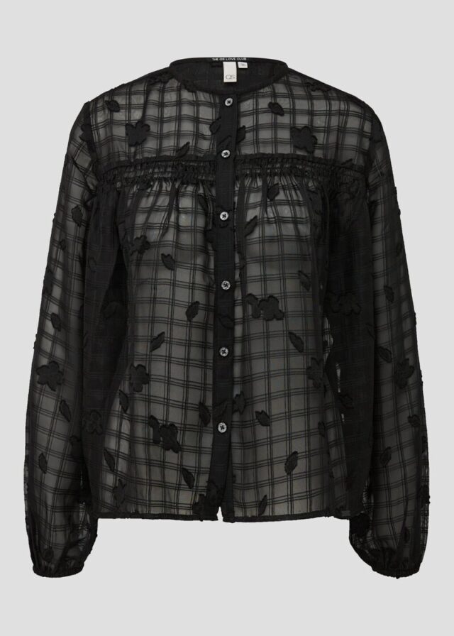 Leicht transparente Chiffonbluse