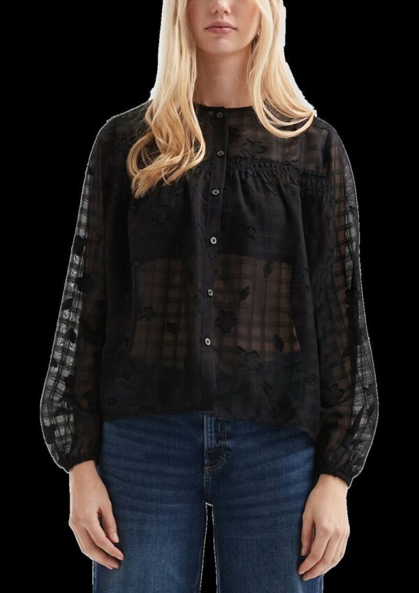 Leicht transparente Chiffonbluse