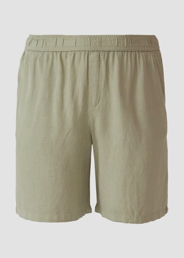 Shorts aus Leinen-Viskose-Mix