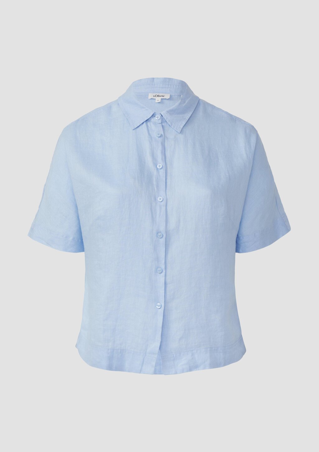 Verkürzte Bluse aus Leinen im Relaxed Fit