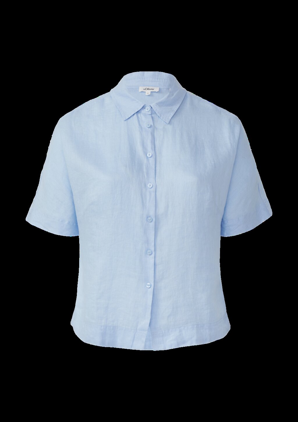 Verkürzte Bluse aus Leinen im Relaxed Fit