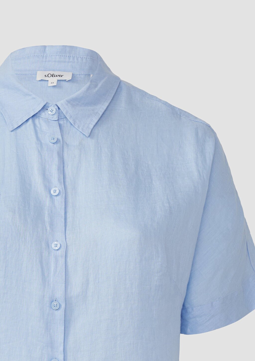 Verkürzte Bluse aus Leinen im Relaxed Fit