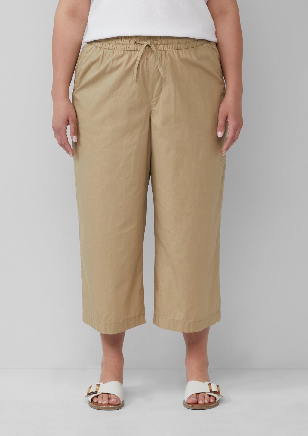 Leichte Culotte aus Baumwollmix im Relaxed Fit