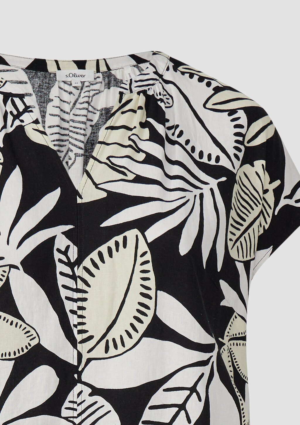 Blusenkleid aus Leinenmix mit Eingrifftaschen