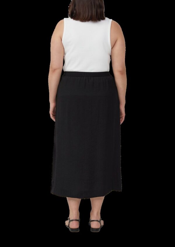 Midi-Rock aus strukturiertem Viskosemix mit seitlichem Schlitz