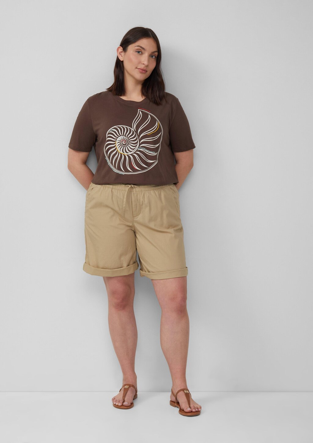 Leichte Shorts aus Baumwollmix im Relaxed Fit