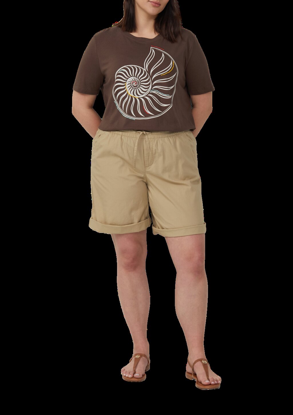 Leichte Shorts aus Baumwollmix im Relaxed Fit