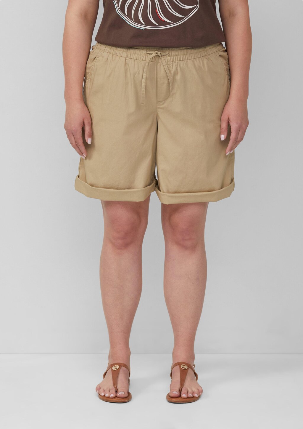 Leichte Shorts aus Baumwollmix im Relaxed Fit