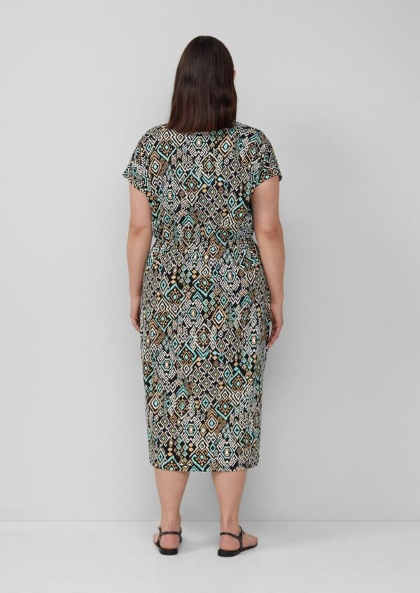 Midikleid aus Baumwollstretch mit Taillenzug