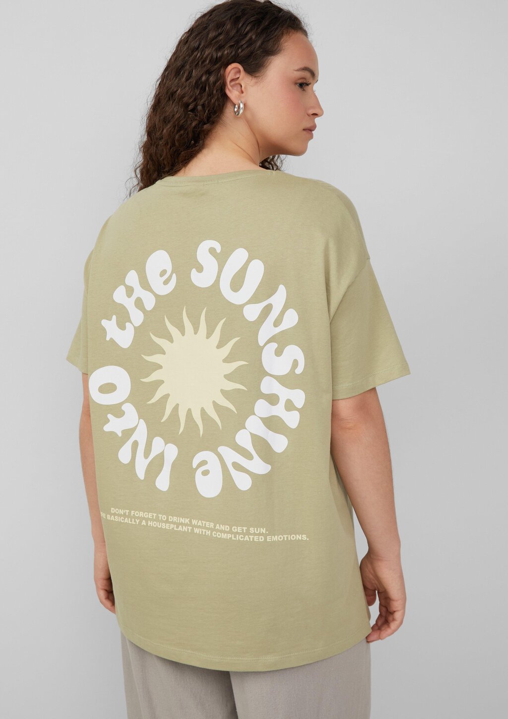 Baumwollshirt mit Rückenprint