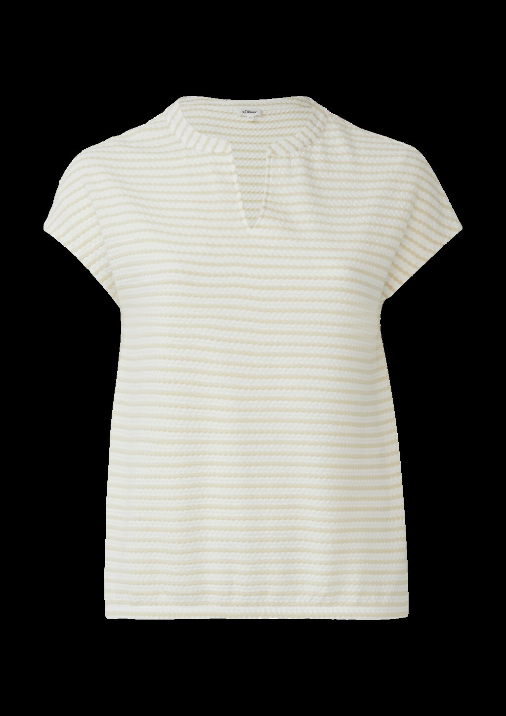 Strukturiertes T-Shirt im O-Shape