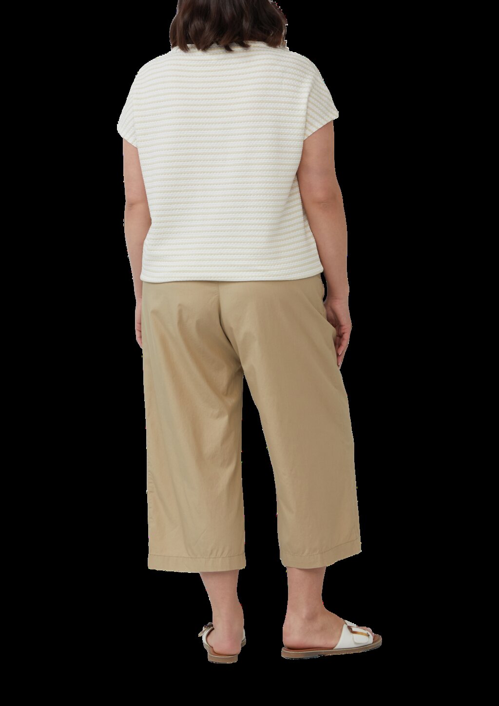 Strukturiertes T-Shirt im O-Shape