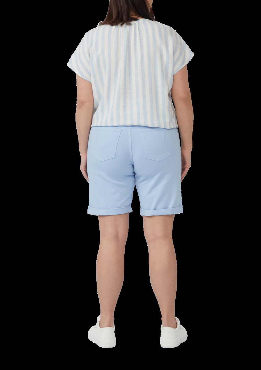 Bermuda Jeans / Straight Fit / Mid Rise / Straight Leg