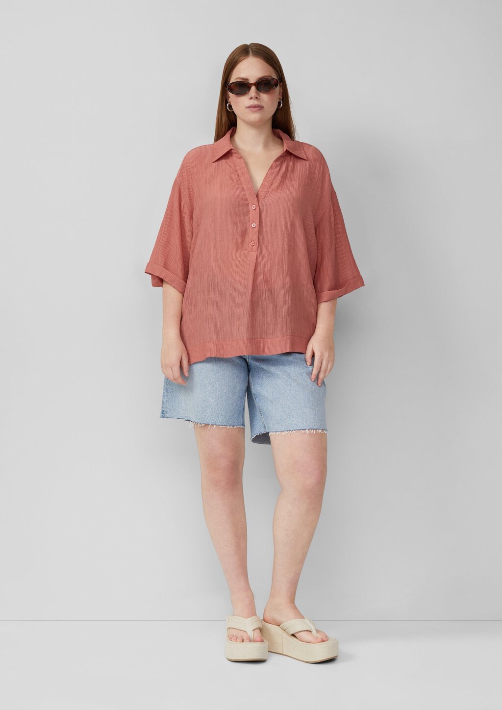 Bluse im Loose Fit mit Wascheffekt
