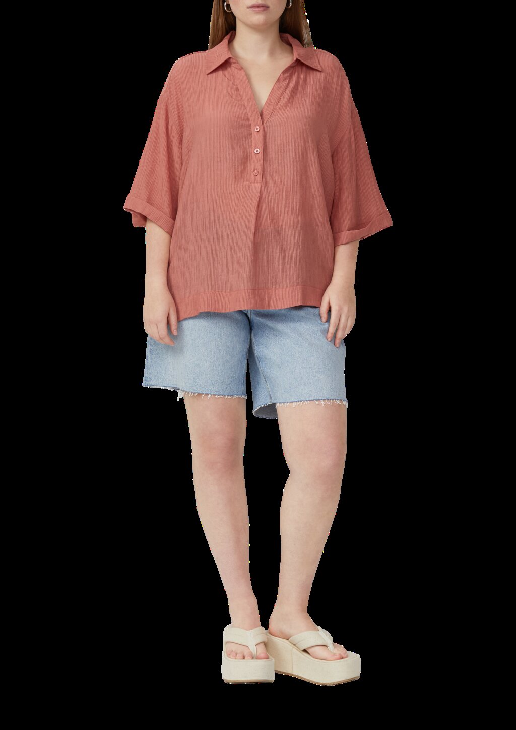 Bluse im Loose Fit mit Wascheffekt