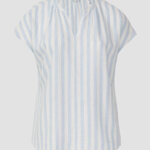 Ärmellose Bluse aus Leinenmix im Relaxed Fit