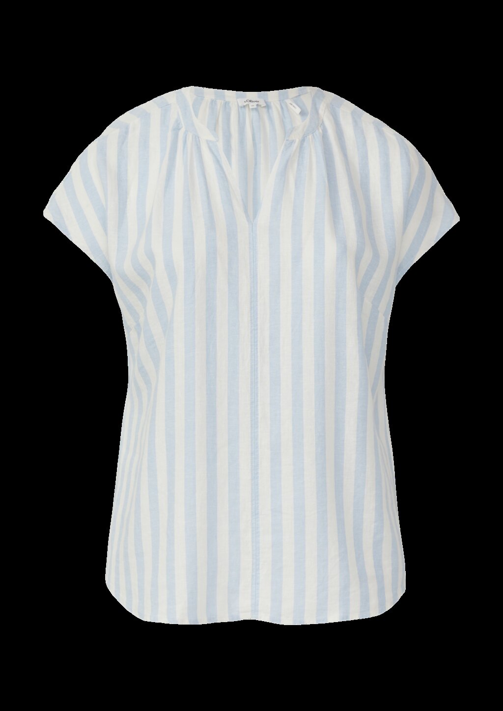 Ärmellose Bluse aus Leinenmix im Relaxed Fit