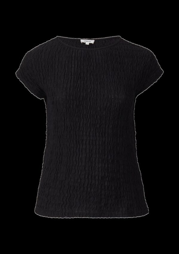 Strukturiertes T-Shirt aus Baumwollmix im Relaxed Fit