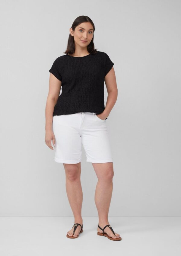 Strukturiertes T-Shirt aus Baumwollmix im Relaxed Fit