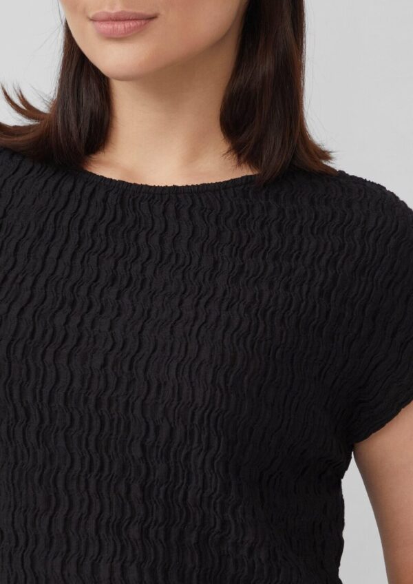 Strukturiertes T-Shirt aus Baumwollmix im Relaxed Fit